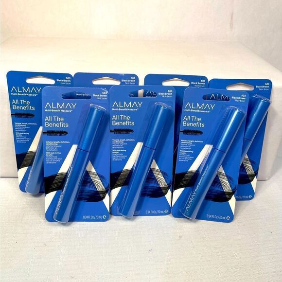 MASCARA BUNDLE OF 7 NWT ALMAY MULTI-BENEFIT MASCARA 503 BLACK/BROWN - Picture 1 of 3